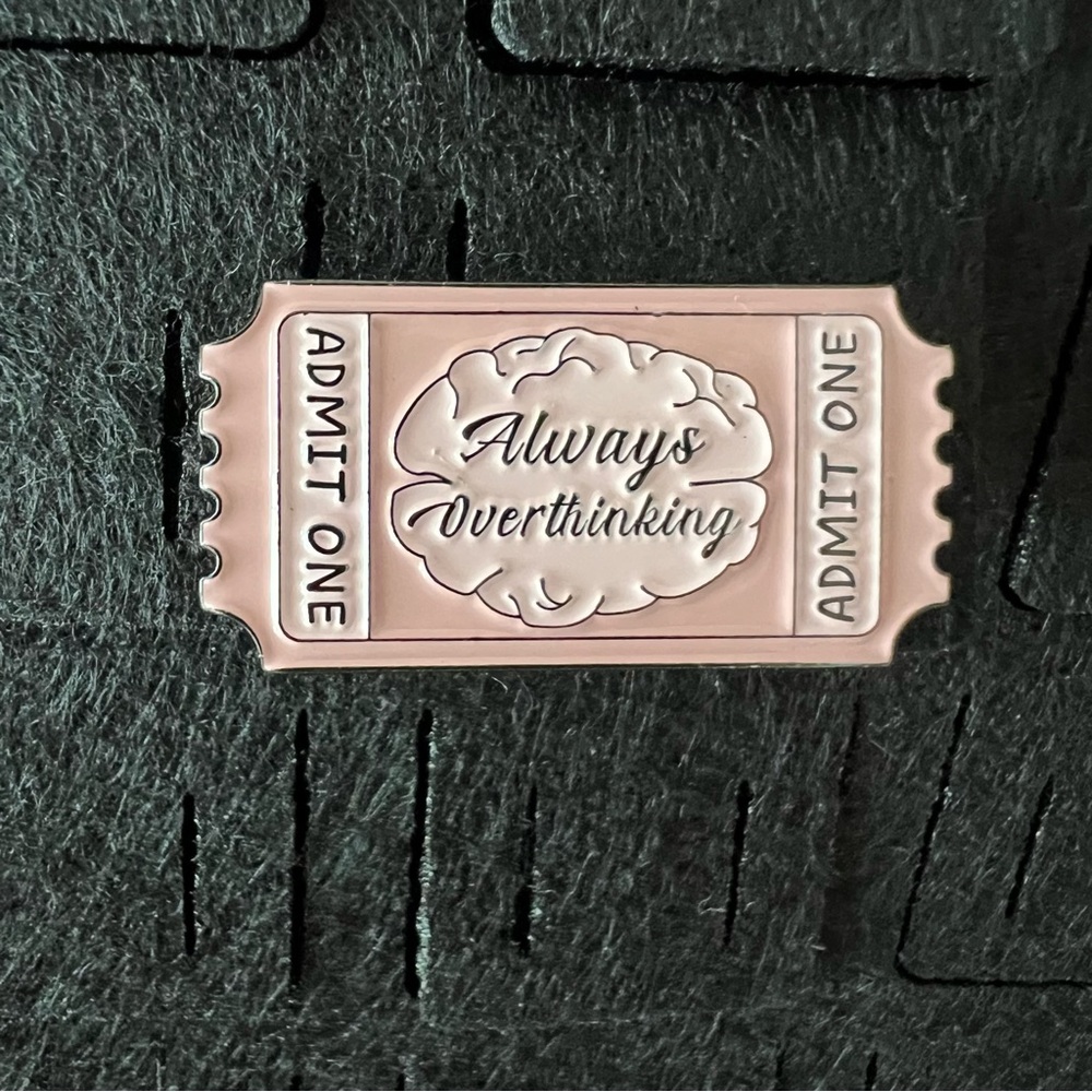 Always Overthinking Enamel Pin - Picture 1 of 2